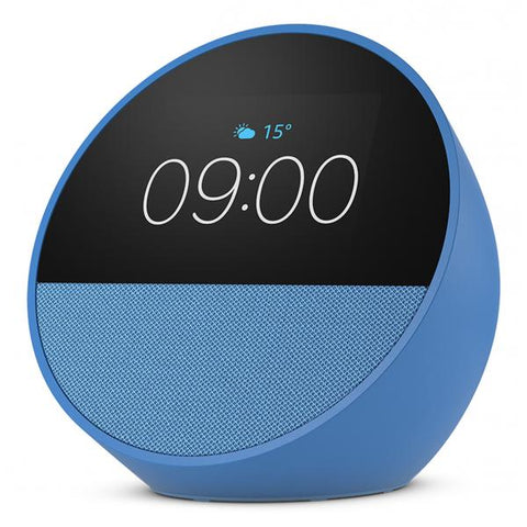 Amazon Nuovo Echo Spot (modello 2024) Sveglia intelligente con suono di qualità e Alexa Blu