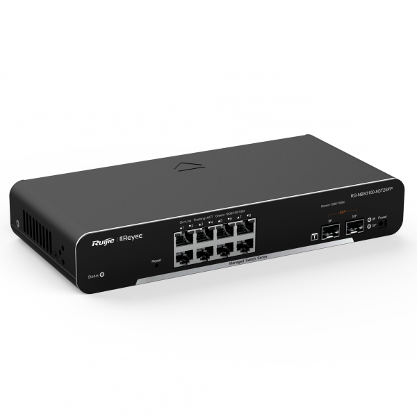 8-Port Gigabit L2 Managed Switch 8 Gigabit RJ45 Ports 2 SFP Slots Desktop Steel Case