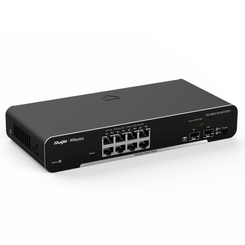 8-Port Gigabit L2 Managed Switch 8 Gigabit RJ45 Ports 2 SFP Slots Desktop Steel Case