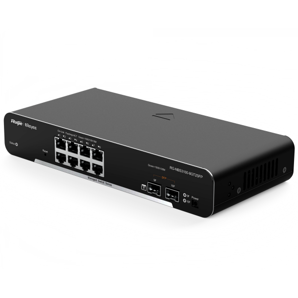 8-Port Gigabit L2 Managed Switch 8 Gigabit RJ45 Ports 2 SFP Slots Desktop Steel Case