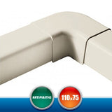 1207CP Curva Piana per Canaline Installazione Climatizzatori - 110x75 mm