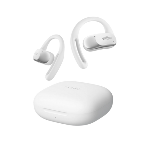 SHOKZ OpenFit Air, weiss Auricolare Wireless A clip Chiamate/Musica/Sport/Tutti i giorni Bluetooth Bianco