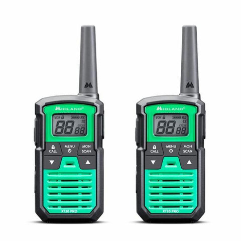 Midland XT30 Pro ricetrasmittente 16 canali 446.00625  446.19375 Nero, Verde (MIDLAND Walkie Talkie XT30 Pro Black/G)