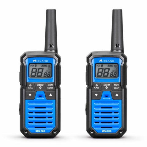 Midland XT50 Pro ricetrasmittente 85 canali Nero, Blu (MIDLAND Walkie Talkie XT50 Pro Duo Bla)