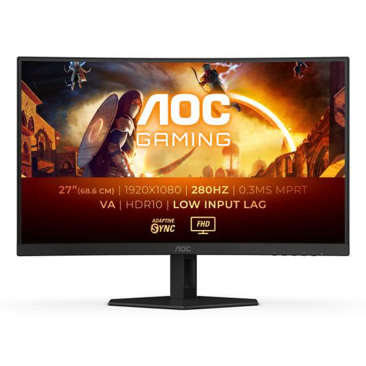AOC G4 C27G4ZXE Monitor PC 68,6 cm [27] 1920 x 1080 Pixel Full HD LED Nero (27 INCH Curved FHD 280Hz 2HDMI DP)