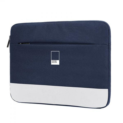 PANTONE PT-BPC001N SLEEVE PER NOTEBOOK FINO A 16" CHIUSURA ZIP TASCA ESTERNA IMBOTTITURA INTERNA BLU