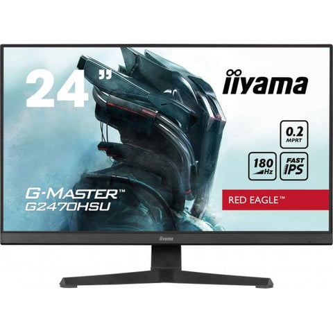 iiyama G-MASTER G2470HSU-B6 Monitor PC 60,5 cm [23.8] 1920 x 1080 Pixel Full HD LCD Nero (iiyama G-Master Red Eagle 24 Inch Gaming Monitor G2470HSU-B6, Full HD, 180Hz, 0.2ms, FreeSync, HDMI, Display