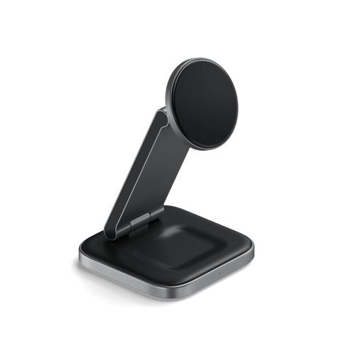 Satechi ST-Q31FM-EA Caricabatterie per dispositivi mobili Cuffie, Smartphone, Orologio intelligente Grigio, Nero USB Carica wireless Interno