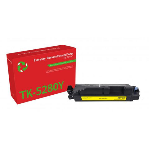Toner rigenerato Everyday di Xerox Giallo compatibile con Kyocera TK-5280Y, Capacit standard (EVERYDAY REMANUFACTURED TONER - YELLOW REPLACES KYOCERA TK-5280Y)