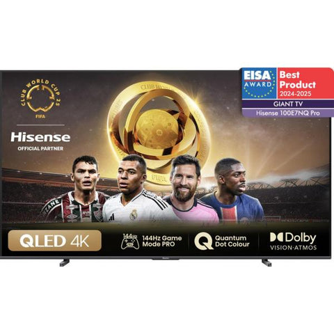 Hisense 100E77NQ PRO TV 2,54 m (100") 4K Ultra HD Smart TV Nero 500 cd/m