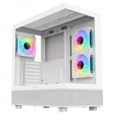 ITEK CASE SHOWBUI 42W GAMING TOWER ATX 3 x12cm ARGB FAN PANNELLO FRONTALE E LATERALE IN VETRO TEMPERATO SENZA CUCITURE BIANCO