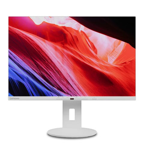 Lenovo C24d-20 LED display 61 cm [24] 1920 x 1200 Pixel Full HD Grigio, Bianco (Lenovo C24d-20 White Monitor)