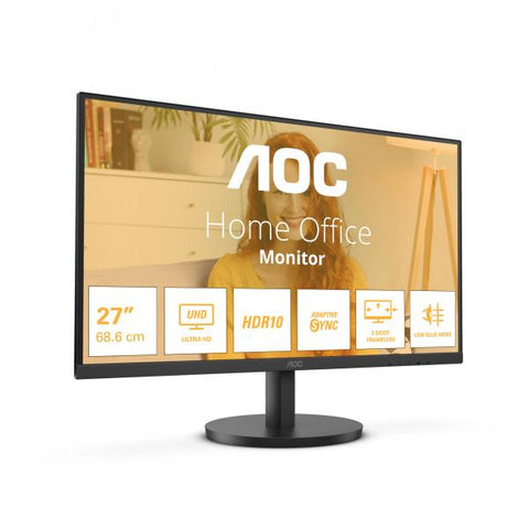AOC B3 U27B3M Monitor PC 68,6 cm [27] 3840 x 2160 Pixel 4K Ultra HD LCD Nero (AOC Basic-line U27B3M - B3 Series - monitor a LED - 27 [27 visualizzabile] - 3840 x 2160 4K UHD [2160p] @ 60 Hz - VA - 30