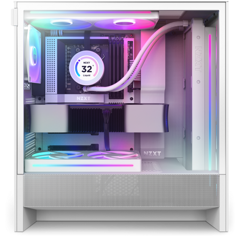 Torre de techo NZXT H5 Flow RGB Midi Bianco 