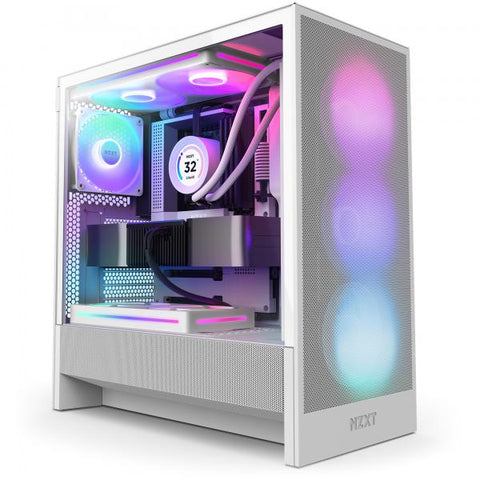 Torre de techo NZXT H5 Flow RGB Midi Bianco 