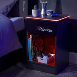 X Rocker 2022026 comodino 1 cassetto/cassetti Nero, Rosso