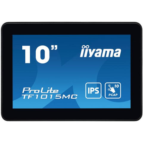 iiyama TF1015MC-B3 visualizzatore di messaggi Pannello piatto interattivo 25,6 cm [10.1] LED 500 cd/m HD Nero Touch screen (10,1 PCAP 10P, Anti-Finger - print coating, 1280x800, IPS, - DP, HDMI, VG