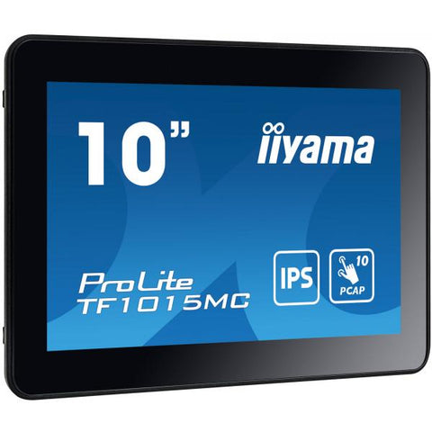 iiyama TF1015MC-B3 visualizzatore di messaggi Pannello piatto interattivo 25,6 cm [10.1] LED 500 cd/m HD Nero Touch screen (10,1 PCAP 10P, Anti-Finger - print coating, 1280x800, IPS, - DP, HDMI, VG