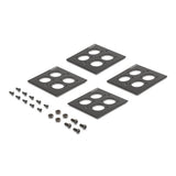 DeLOCK Pannello patch Tipo-D da 19? con 4 piastre Tipo-D 86 x 86 mm e 4 porte 2U nero