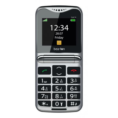 Beafon Fold10 5,59 cm (2.2") 95 g Nero, Argento Telefono per anziani