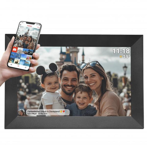 Denver PFF-1024BMK2 cornice per foto digitali Nero 25,6 cm (10.1") Touch screen Wi-Fi