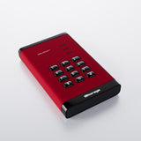 iStorage diskAshur3 HDD disco rigido esterno 1 TB 2.5 USB tipo-C 3.2 Gen 1 [3.1 Gen 1] Rosso (diskAshur3 HDD 256-bit 1TB - Red)