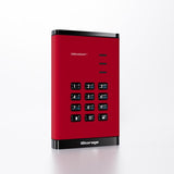 iStorage diskAshur3 HDD disco rigido esterno 4 TB 2.5 USB tipo-C 3.2 Gen 1 [3.1 Gen 1] Rosso (diskAshur3 HDD 256-bit 4TB - Red)