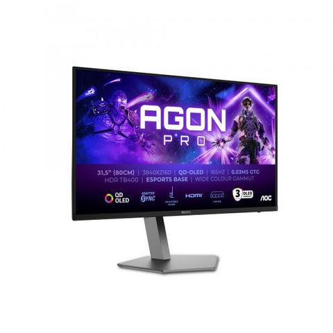 AOC AGON PRO AG326UD Monitor PC 80 cm [31.5] 3840 x 2160 Pixel 4K Ultra HD QD-OLED Nero (AGON PRO QD-OLED UHD 4K 31.5 INCH)