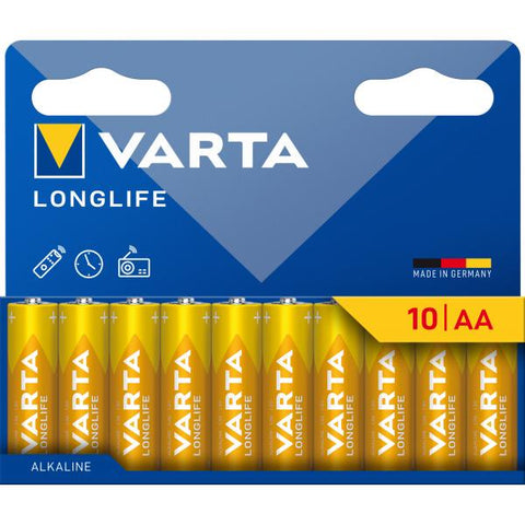 BATTERIA STILO AA 1,5V LR06 LONG LIFE 10PZ VARTA MEGAPACK