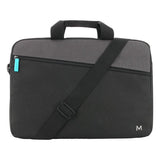 MOBILISCASE THE ONE ESSENTIAL BORSA PER NOTEBOOK DA 14" IN POLIESTERE TASCA FRONTALE CON TRACOLLA NERO GRIGIO