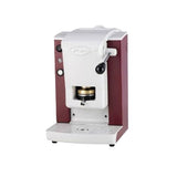 FABER SLOT PLAST MACCHINA DA CAFFE 500W PRESSACIALDA IN OTTONE TELAIO IN METALLO BORGOGNA E FRONTALE IN POLICARBONATO BIANCO SERBATOIO 1.3 LT