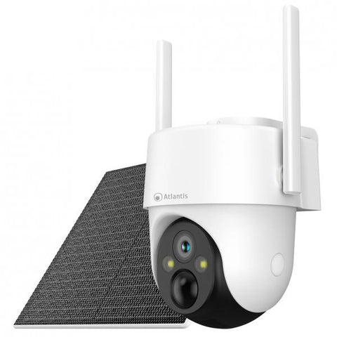 Videocámara Atlantis Volta 4G/LTE PT VL70P-4G WL FHD 15FPS H.264 4X Batería recargable (incl.) Sensor PIR - IP65 - Matriz LED 7M - Motorizada