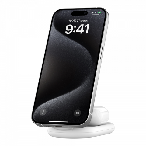 Belkin BoostCharge Cuffie, Smartphone Bianco USB Carica wireless Ricarica rapida Interno