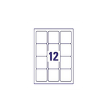 AVERY CONF 1200 ETICHETTE ADESIVE 63,5X72 mm BIANCO OPACO