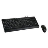 MEDIACOM M-MCK130 KIT TASTIERA E MOUSE WIRED CON CAVO INTERFACCIA USB 1.000 DPI NERO