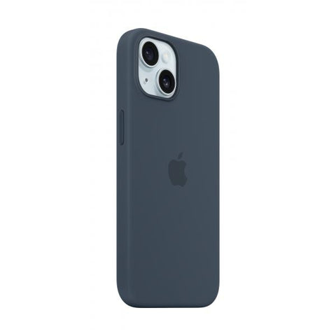 Apple Custodia MagSafe in silicone per iPhone 15 - Blu tempesta (Apple - bagsidecover til mobiltelefon)