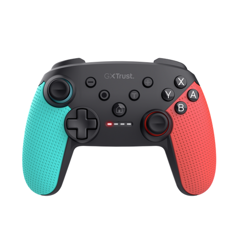 TRUST GXT1246B MUTA NINTENDO SWITCH CONTROLLER WIRELESS RICARICABILE CON COMANDI MOVIMENTO E FEEDBACK A VIBRAZIONE NERO/ROSSO/BLU