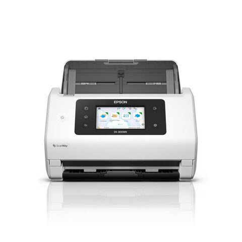 Epson WorkForce DS-800WN Scanner a foglio 600 x 600 DPI A4 Bianco (Epson WorkForce DS-800WN - Document scanner - Duplex - A4/Legal - 600 dpi x 600 dpi - up to 50 ppm [mono] / up to 50 ppm [colour] -