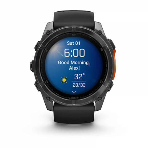 Garmin Fenix 8 3,56 cm (1.4") AMOLED 51 mm Digitale 454 x 454 Pixel Touch screen Grigio Wi-Fi GPS (satellitare)