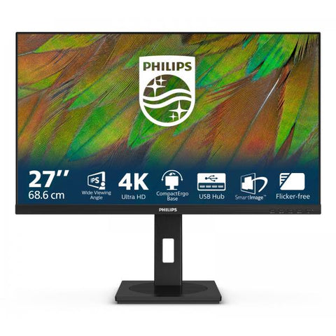 Monitor LED Philips serie 3000 27B1N3800/00 de 68,6 cm [27"] 3840 x 2160 píxeles 4K Ultra HD LCD Nero (Philips 27B1N3800 - Serie 3000 - monitor LED - 27" - 3840 x 2160 4K UHD [2160p] a 60 Hz - IPS - 350