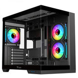 CASE ITEK CAVE DS GAMING TOWER, ATX, 3X12CM ARGB FAN, 2XUSB3, TYPE-C,SYDE & FRONT PANEL TEMP GLASS - ITGCADCDSB