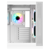CASE ITEK TOWER "DARK CAVE DS" GAMING TOWER 2*USB3,1*USB-C 3*12CM FAN ARGB, SIDE & FRONT PANEL TEMP GLASS, BIANCO- ITGCADCDSW
