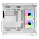 CASE ITEK TOWER "DARK CAVE DS" GAMING TOWER 2*USB3,1*USB-C 3*12CM FAN ARGB, SIDE & FRONT PANEL TEMP GLASS, BIANCO- ITGCADCDSW