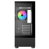 CASE ITEK SHOWBUI 33B GAMING TOWER, ATX, 12CM ARGB FAN, USB3, SYDE & FRONT PANEL TEMP GLASS. - ITGCASB33B