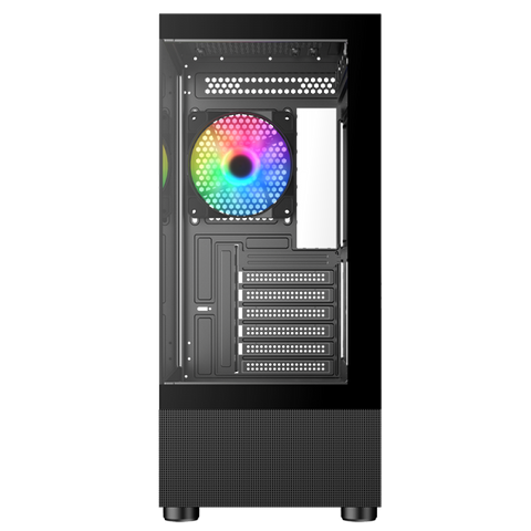 CASE ITEK SHOWBUI 33B GAMING TOWER, ATX, 12CM ARGB FAN, USB3, SYDE & FRONT PANEL TEMP GLASS. - ITGCASB33B