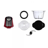 RUSSELL 27130-56 TRITATUTTO ELETTRICO 200W LAME IN ACCIAIO CIOTOLA IN VETRO DA 500 ML ROSSO