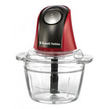 RUSSELL 27130-56 TRITATUTTO ELETTRICO 200W LAME IN ACCIAIO CIOTOLA IN VETRO DA 500 ML ROSSO