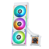 Lian Li HSLCD36SW sistema di raffreddamento per computer Case per computer Raffreddatore di liquidi tutto in uno 12 cm Bianco (Lian Li HydroShift LCD 360S All In One CPU Cooler 360mm - White)