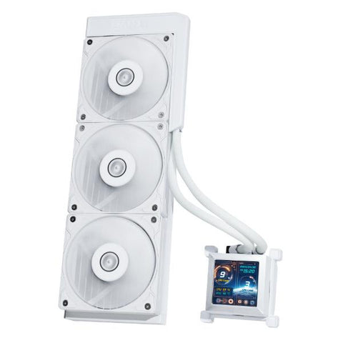 Lian Li HSLCD36SW sistema di raffreddamento per computer Case per computer Raffreddatore di liquidi tutto in uno 12 cm Bianco (Lian Li HydroShift LCD 360S All In One CPU Cooler 360mm - White)