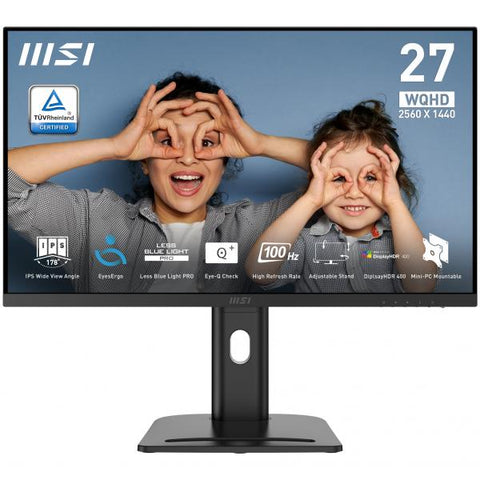 MONITOR MSI 27 IPS HDMI DP 2K BK MM PIVOT MSI PRO MP273QP E2 BLACK 16:9